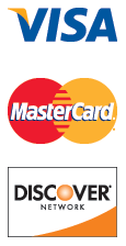 Visa, MasterCard, Discover